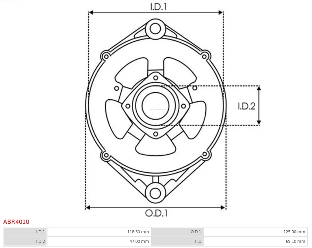 AS-PL ABR4010 Bracket, alternator drive flange