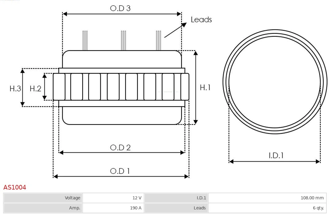 AS-PL AS1004 Protective Cap, alternator