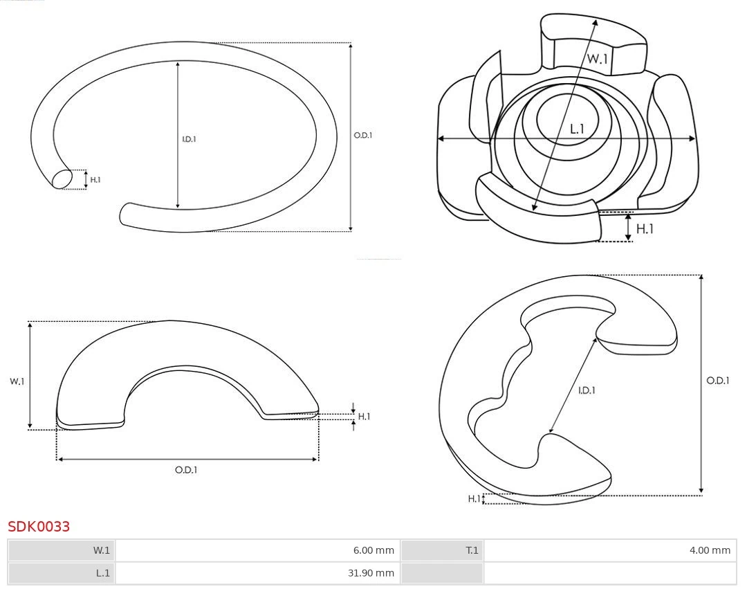 AS-PL SDK0033 Repair Kit, starter