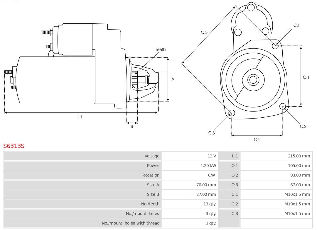 AS-PL S6313S Starter