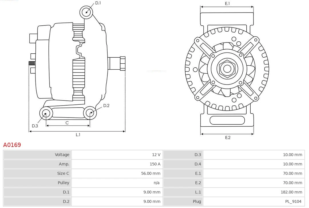 Alternator Brand new AS-PL A0169