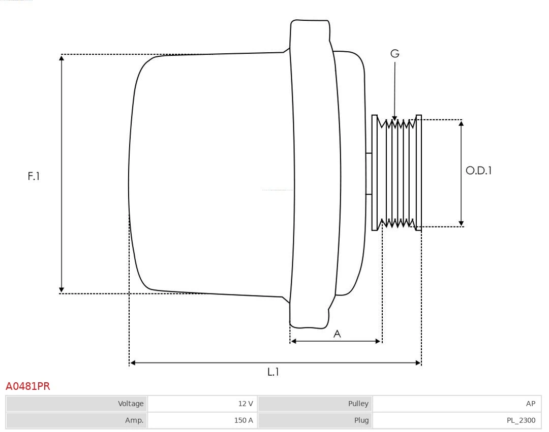 AS-PL A0481PR Alternator
