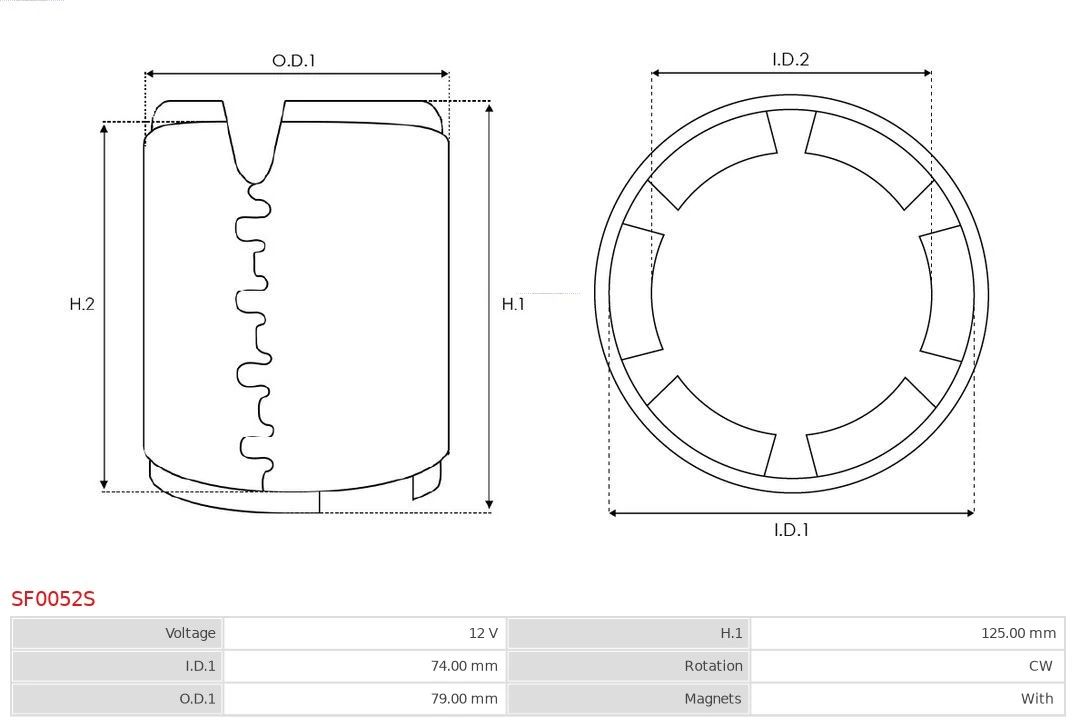 AS-PL SF0052S Field Winding, starter