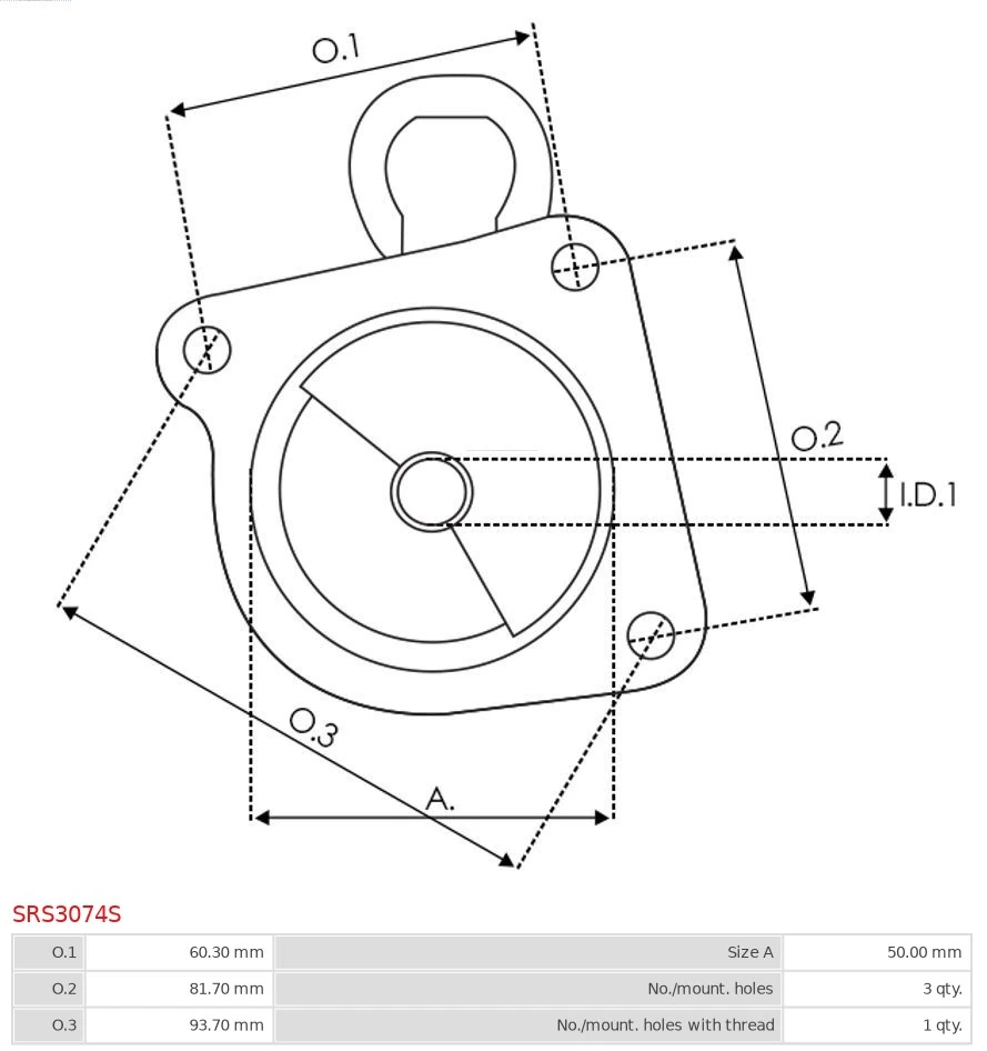 AS-PL SRS3074S Starter Lid, carburettor