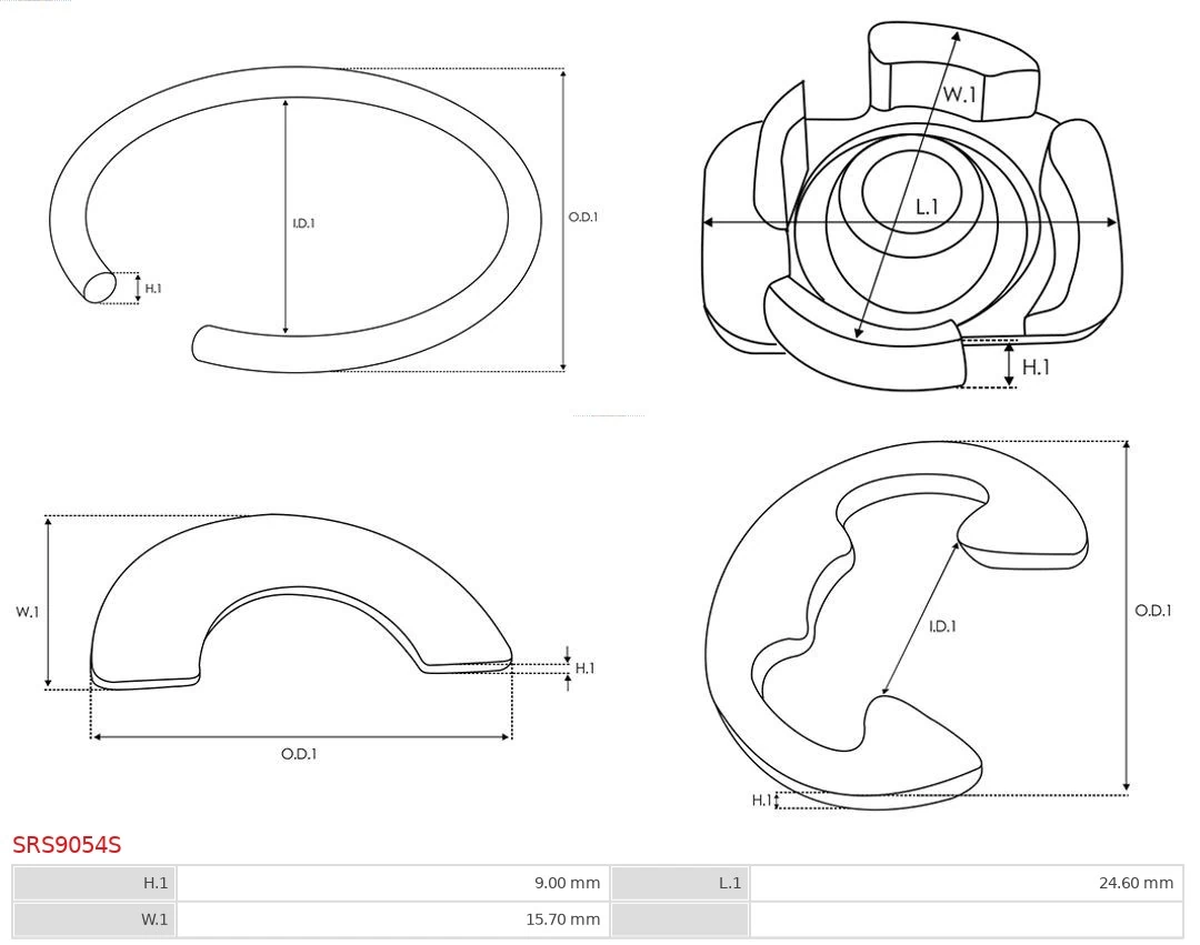 Repair Kit, starter Brand new AS-PL SRS9054S