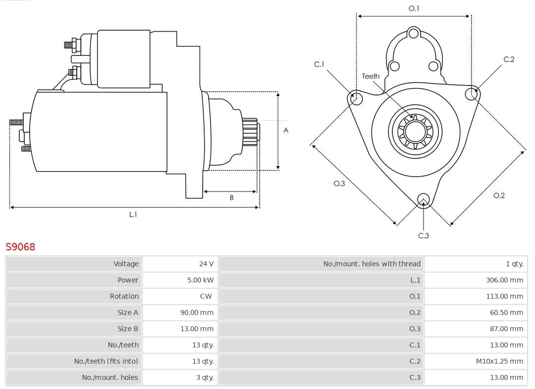 AS-PL S9068 Starter