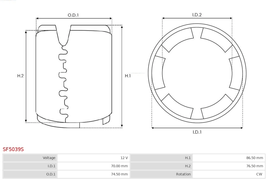 AS-PL SF5039S Field Winding, starter