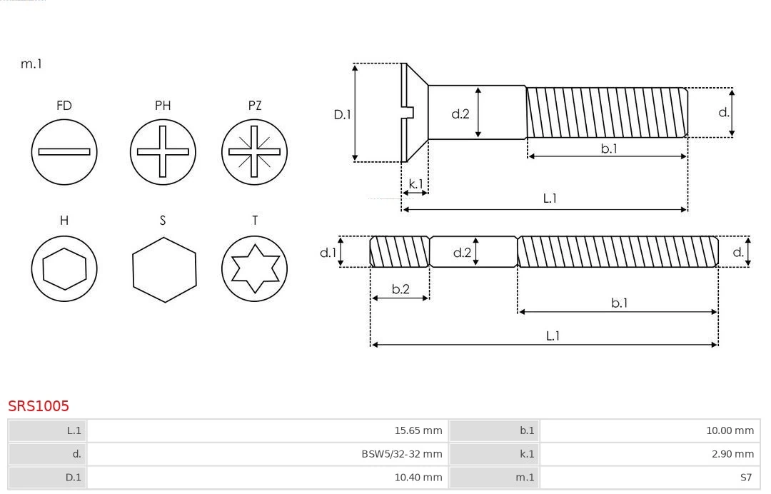 AS-PL SRS1005 Repair Set, alternator