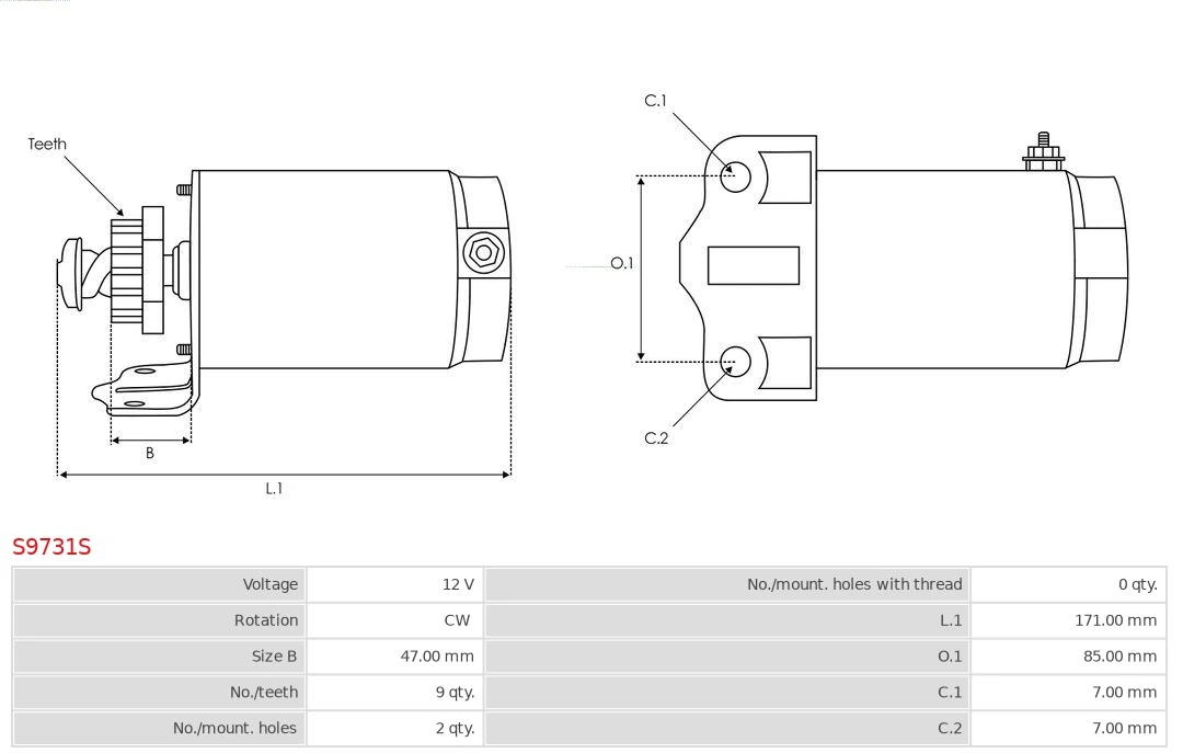 AS-PL S9731S Starter