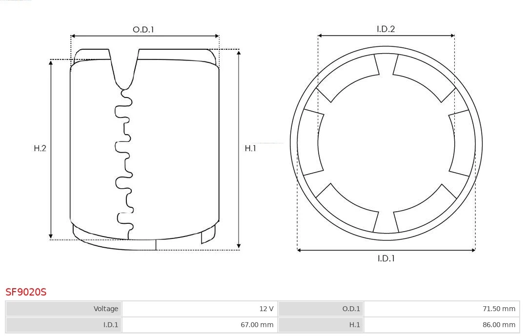 AS-PL SF9020S Field Winding, starter