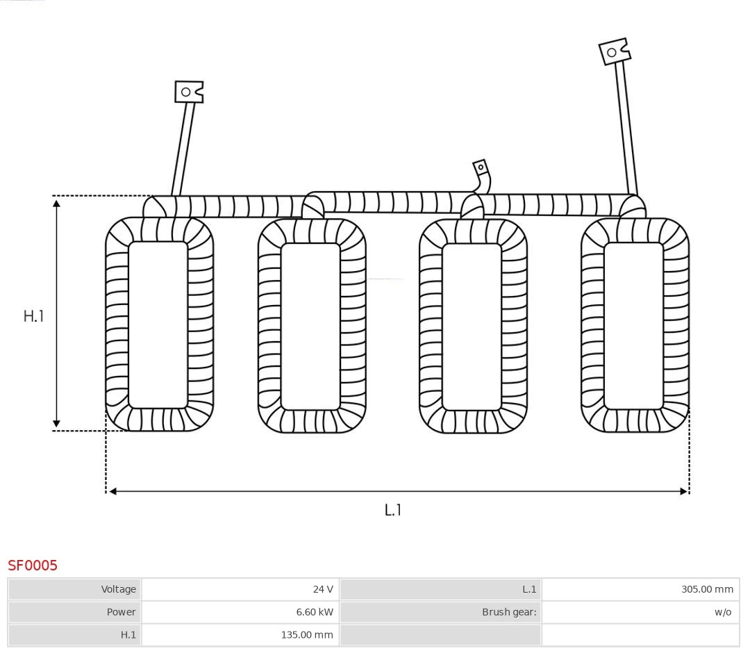 AS-PL SF0005 Field Winding, starter