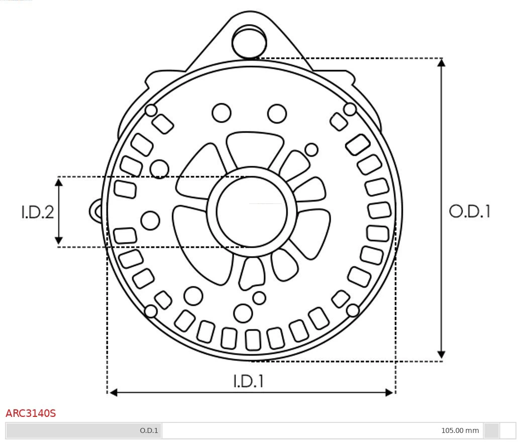 AS-PL ARC3140S Bracket, alternator drive flange