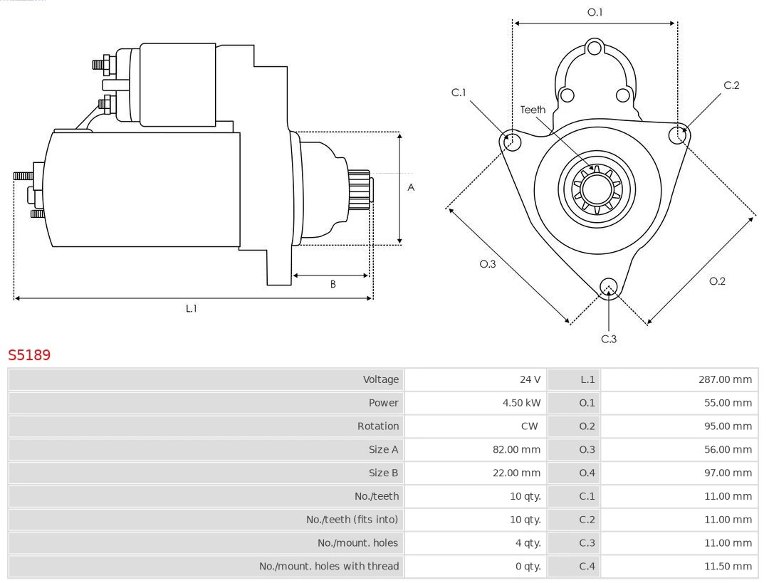 Starter Brandneu AS-PL S5189
