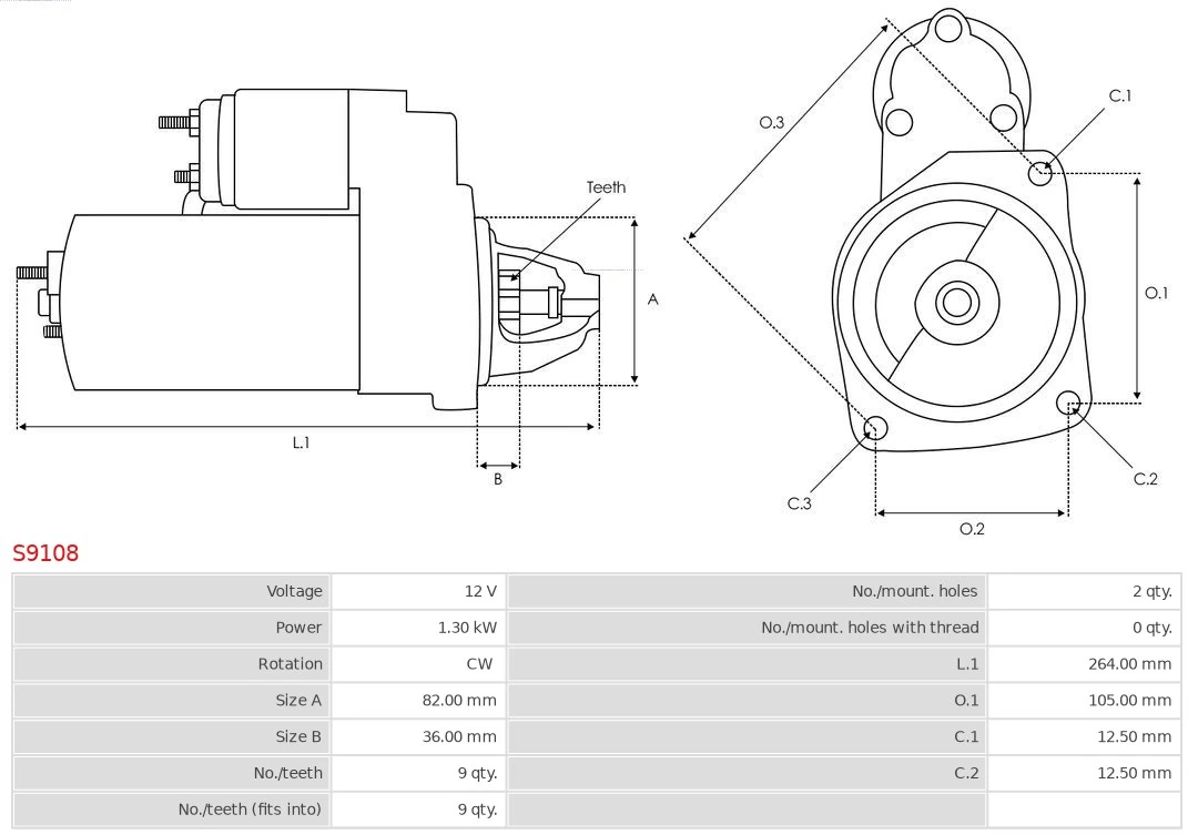 AS-PL S9108 Starter