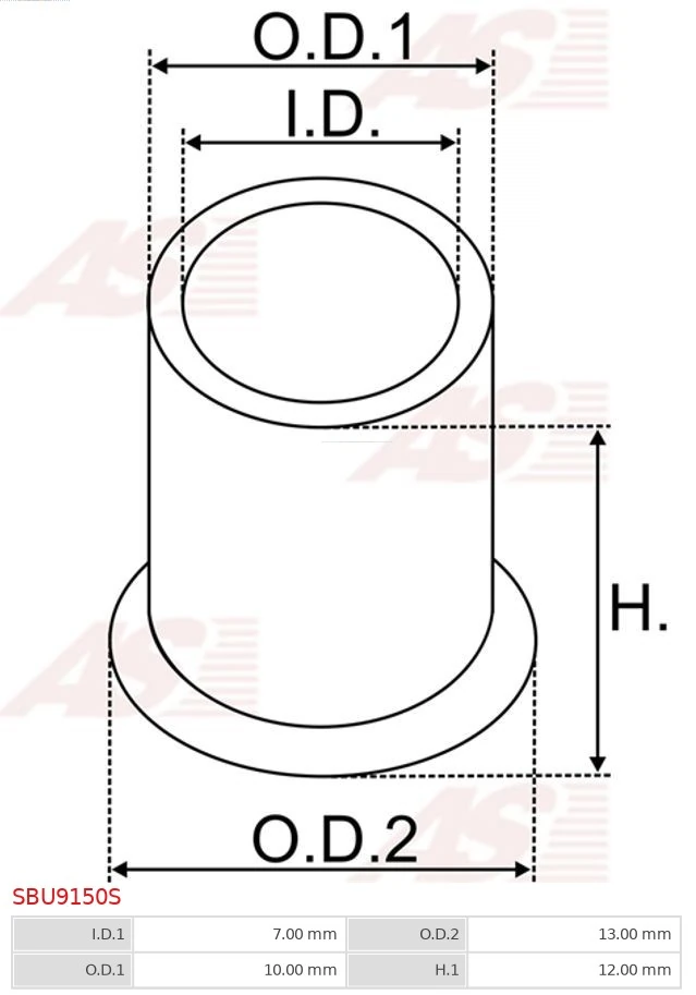 AS-PL SBU9150S Bush, starter shaft