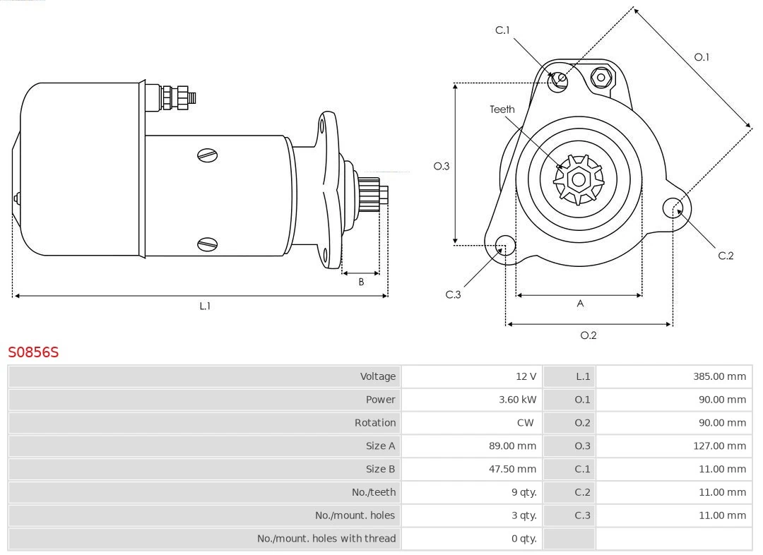 AS-PL S0856S Starter