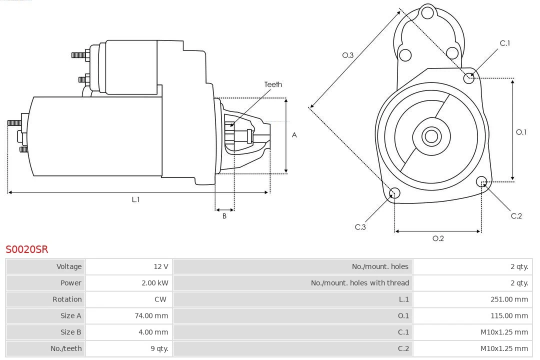AS-PL S0020SR Starter