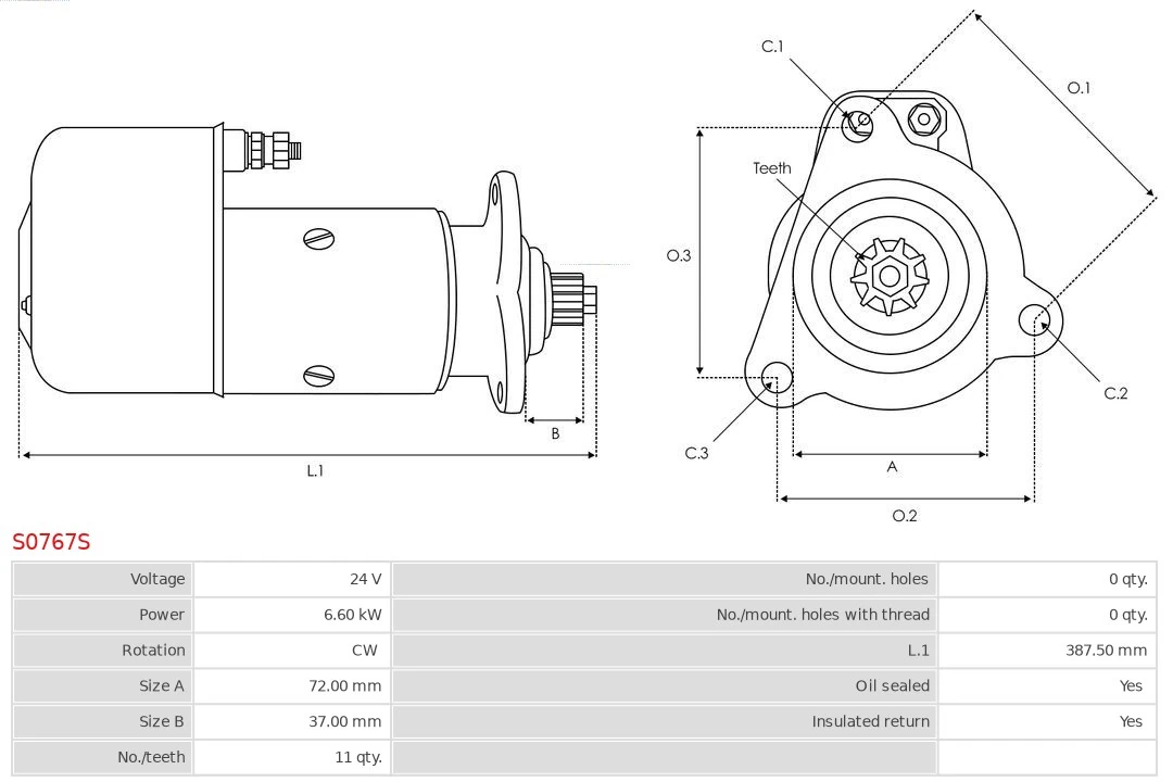 AS-PL S0767S Starter
