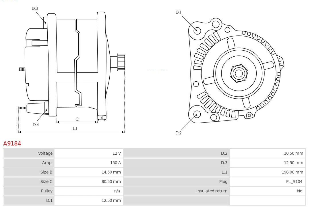AS-PL A9184 Alternator