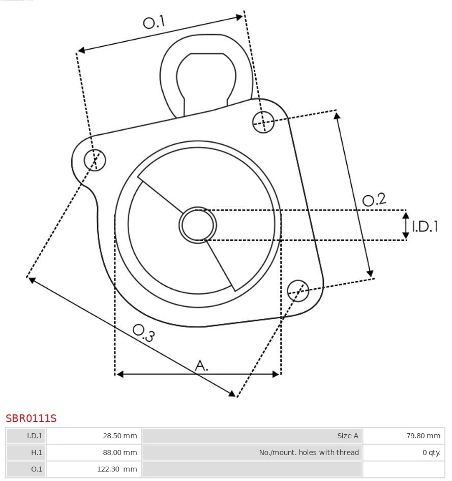 AS-PL SBR0111S Starter Lid, carburettor
