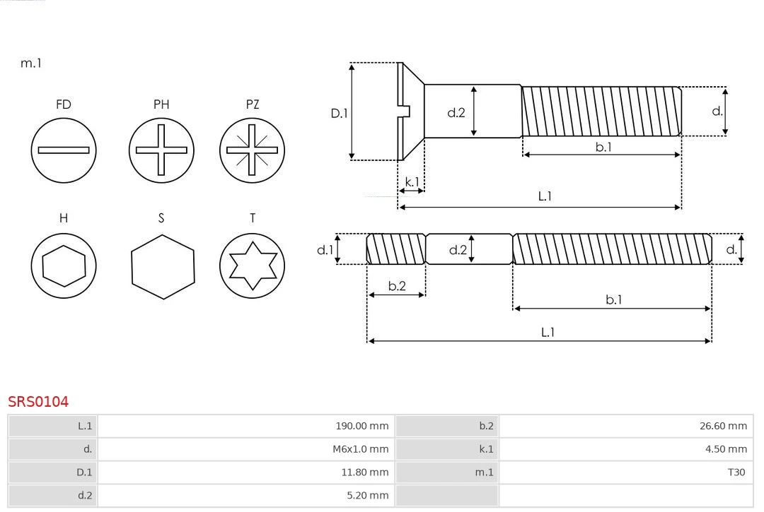 AS-PL SRS0104 Repair Set, alternator