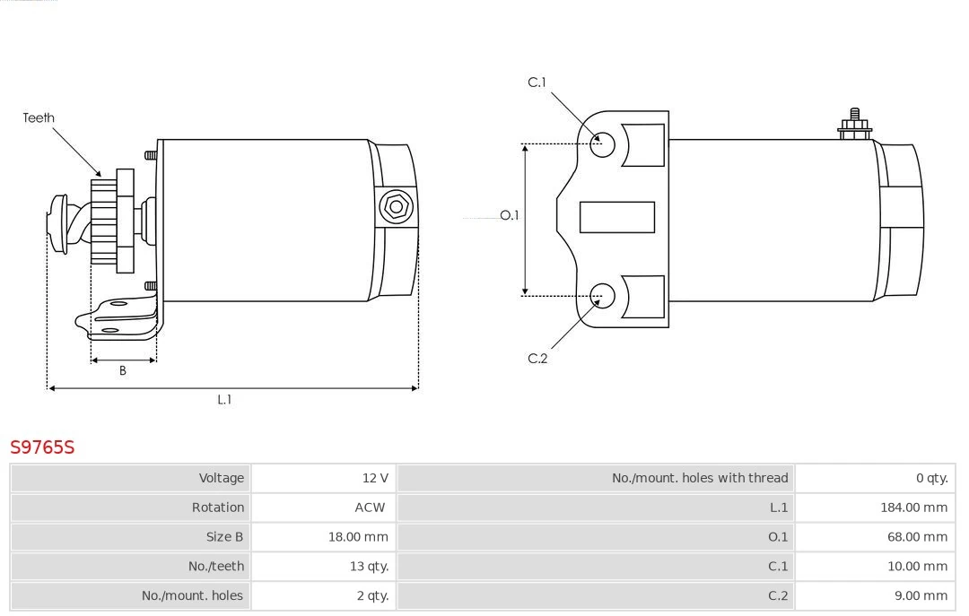 AS-PL S9765S Starter