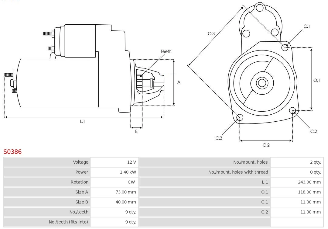 AS-PL S0386 Starter