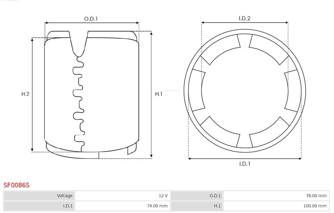 AS-PL SF0086S Field Winding, starter