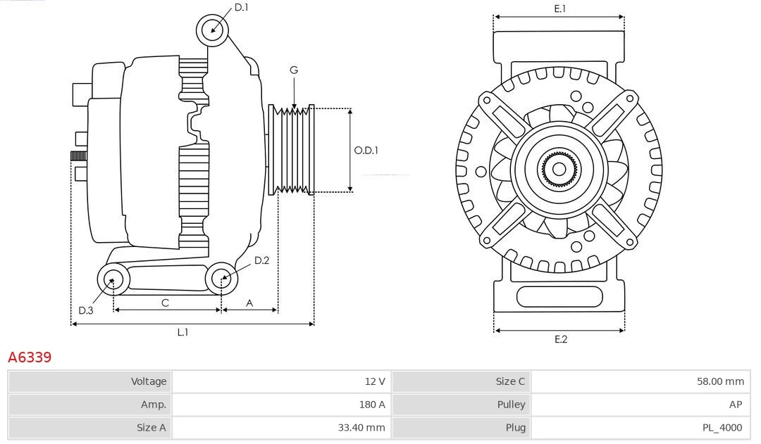 AS-PL A6339 Alternator