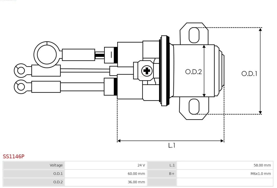 AS-PL SS1146P Solenoid Switch, starter