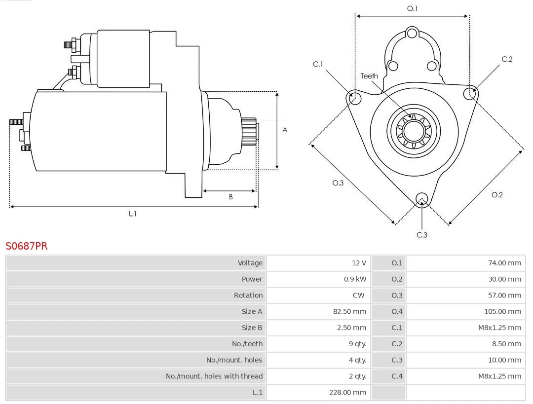 Starter Remanufactured AS-PL S0687PR