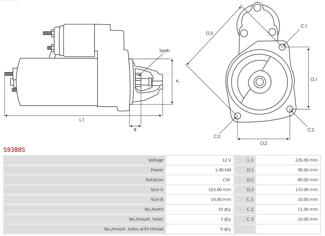 AS-PL S9388S Starter