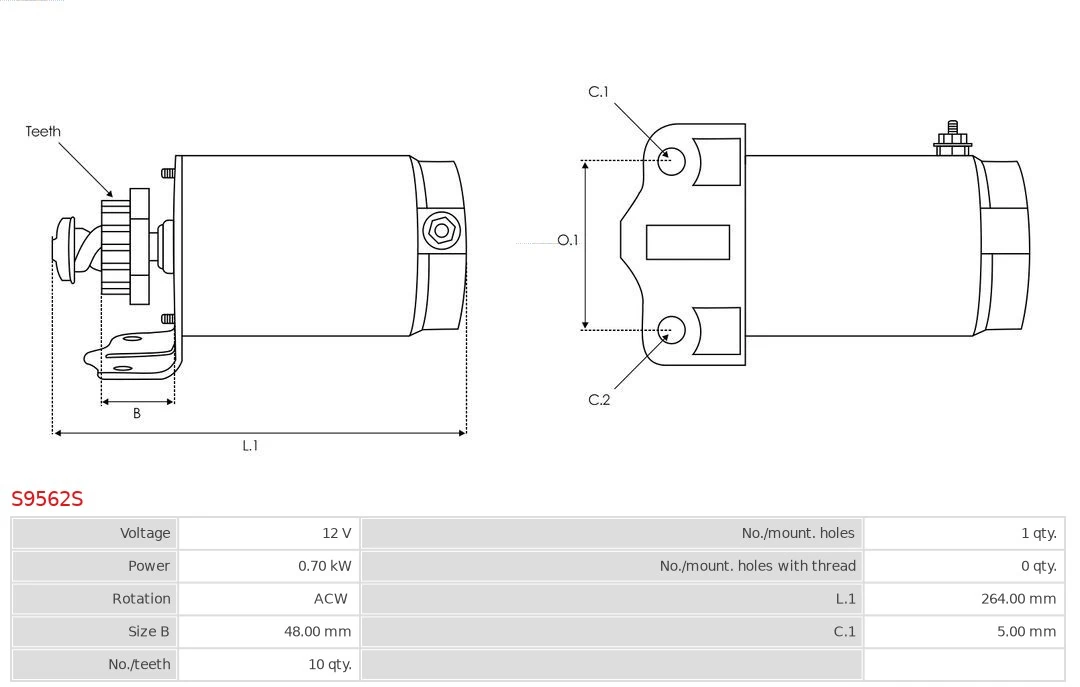 AS-PL S9562S Starter