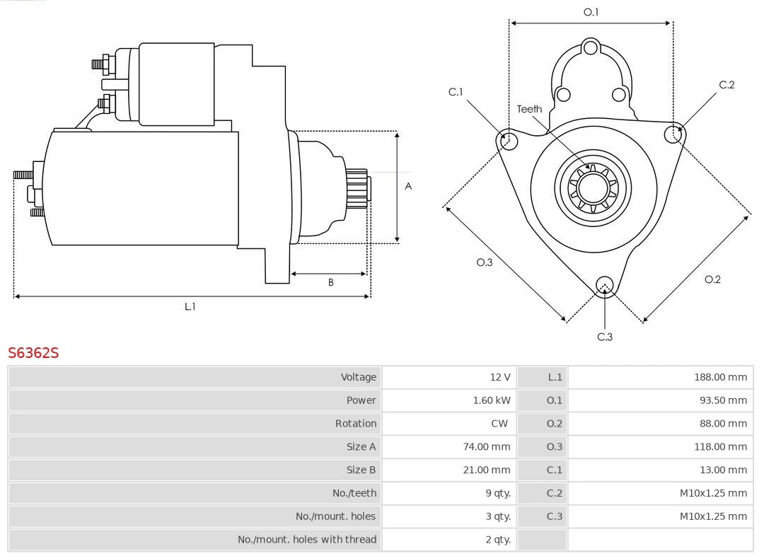 AS-PL S6362S Starter