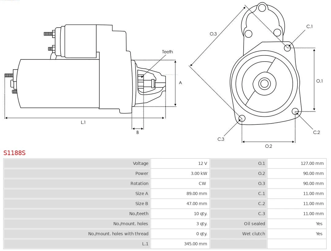 AS-PL S1188S Starter