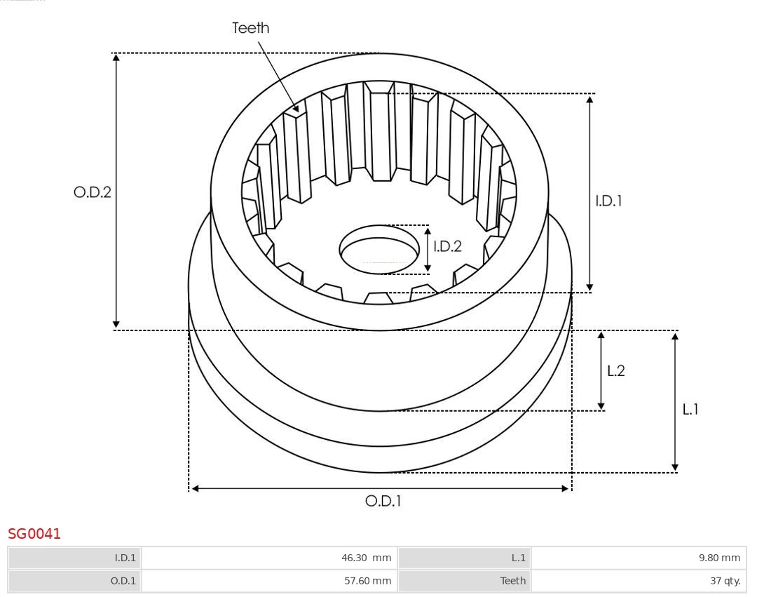 Repair Kit, starter Brand new AS-PL SG0041