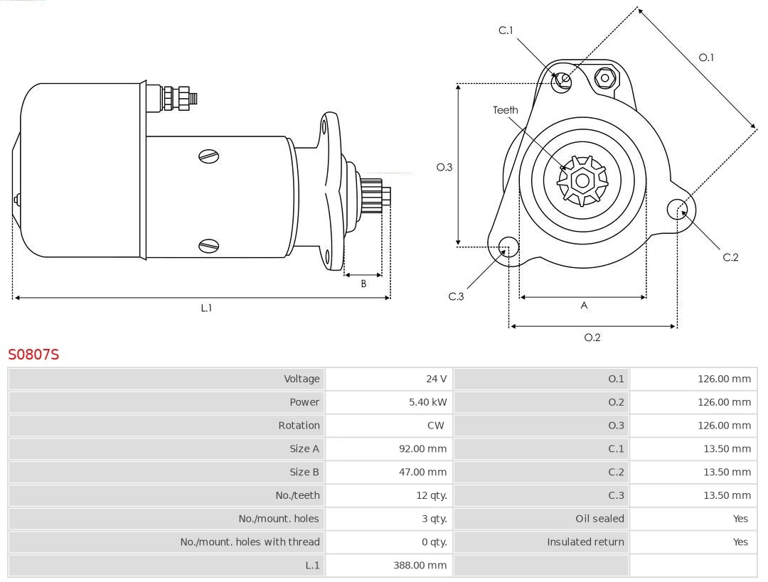 AS-PL S0807S Starter