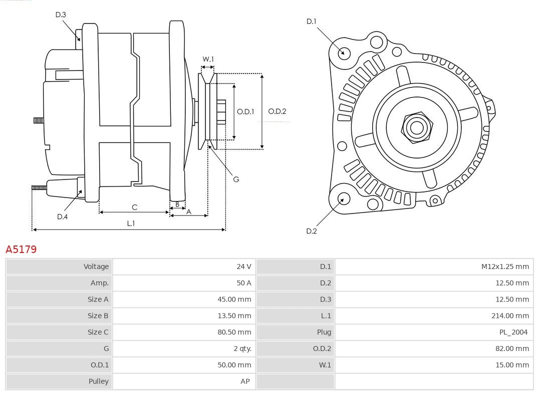 AS-PL A5179 Alternator
