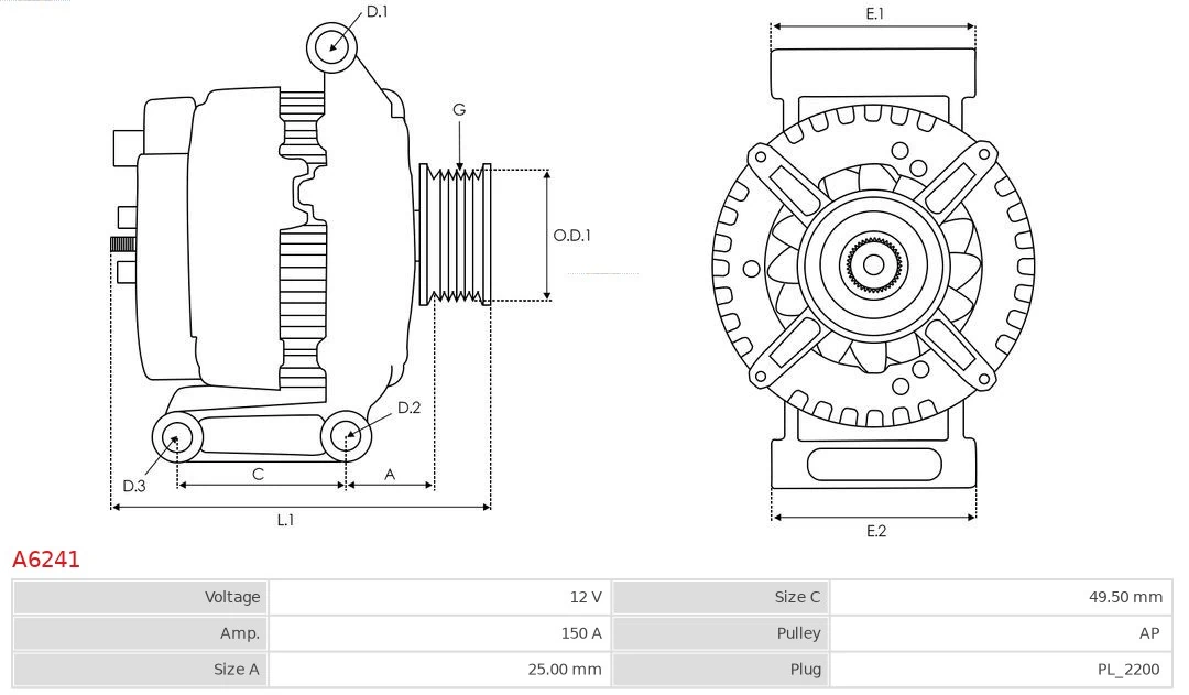 AS-PL A6241 Alternator