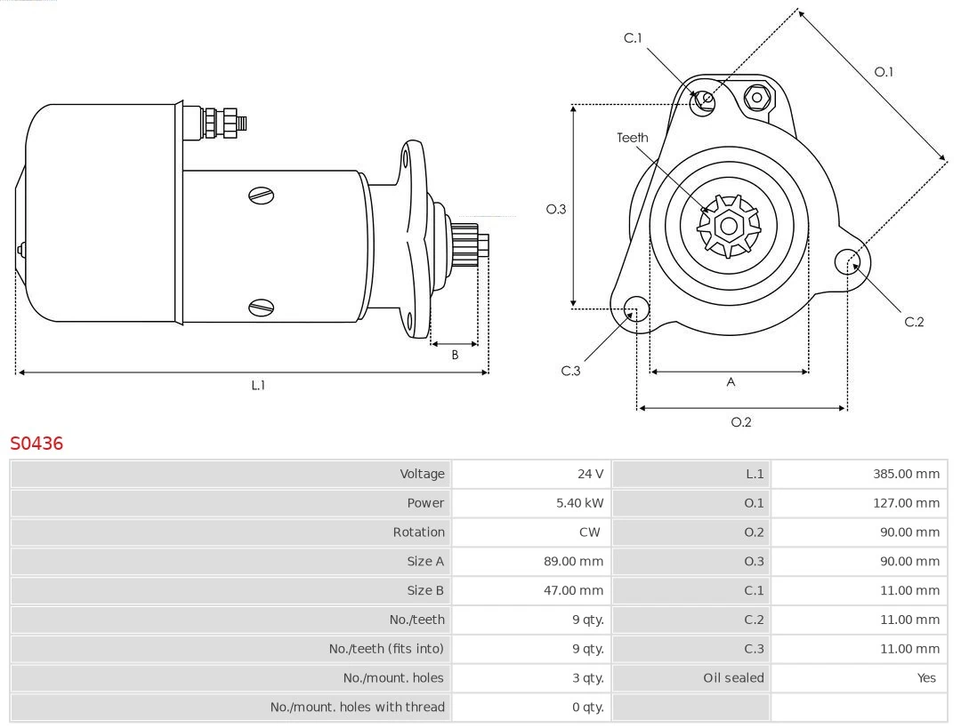AS-PL S0436 Starter