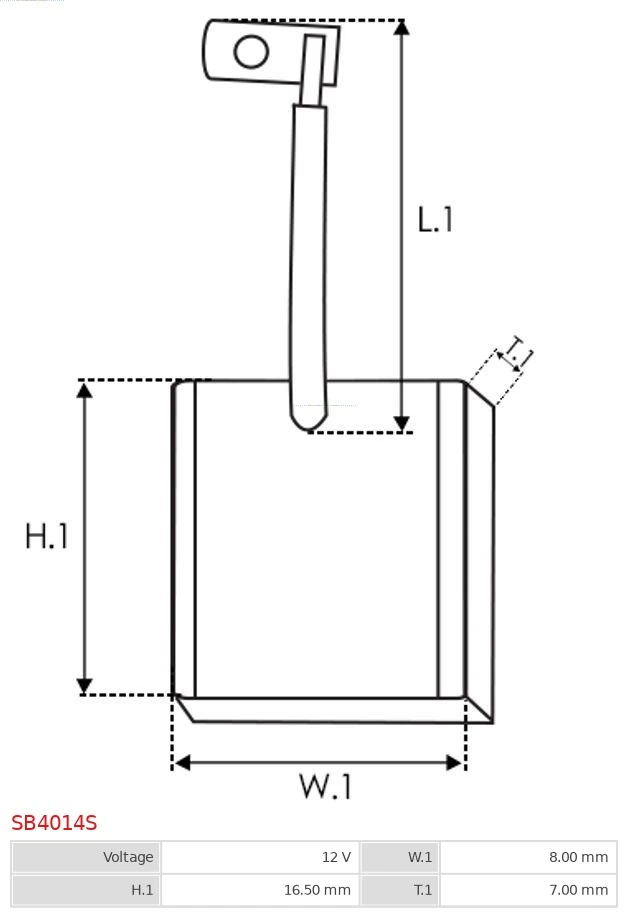 Carbon Brush, starter Brand new AS-PL SB4014S