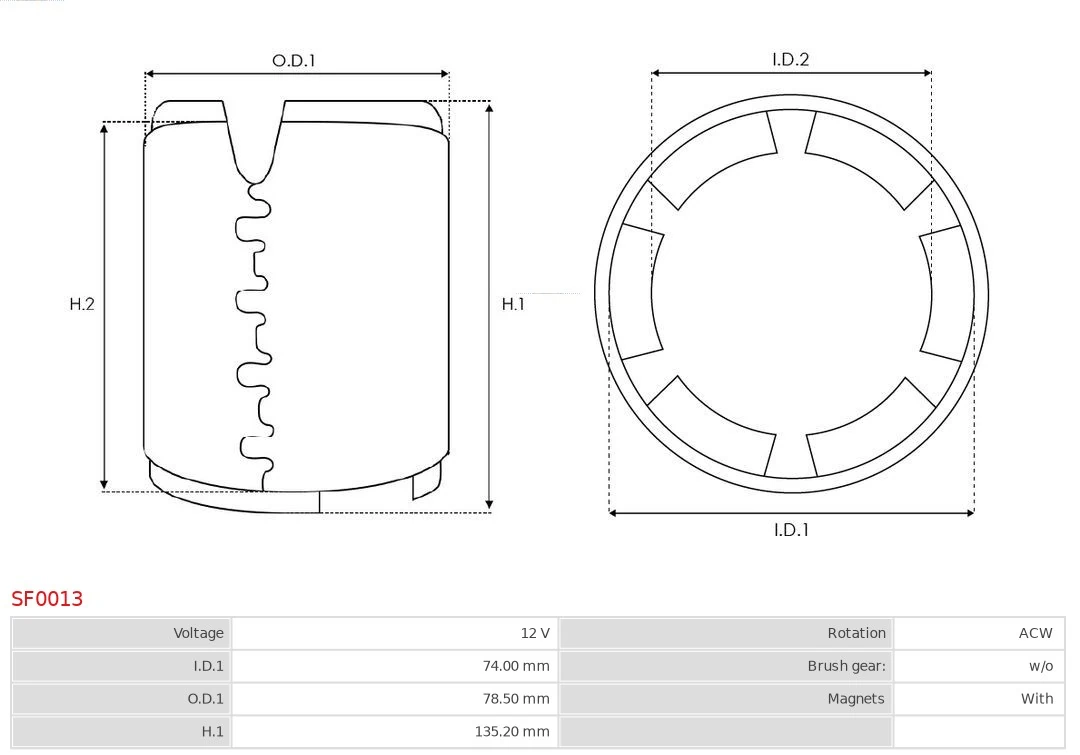 Field Winding, starter Brand new AS-PL SF0013