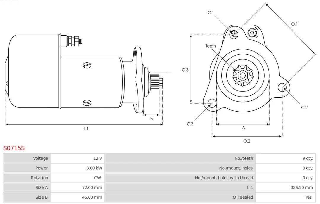 Starter Brand new AS-PL S0715S