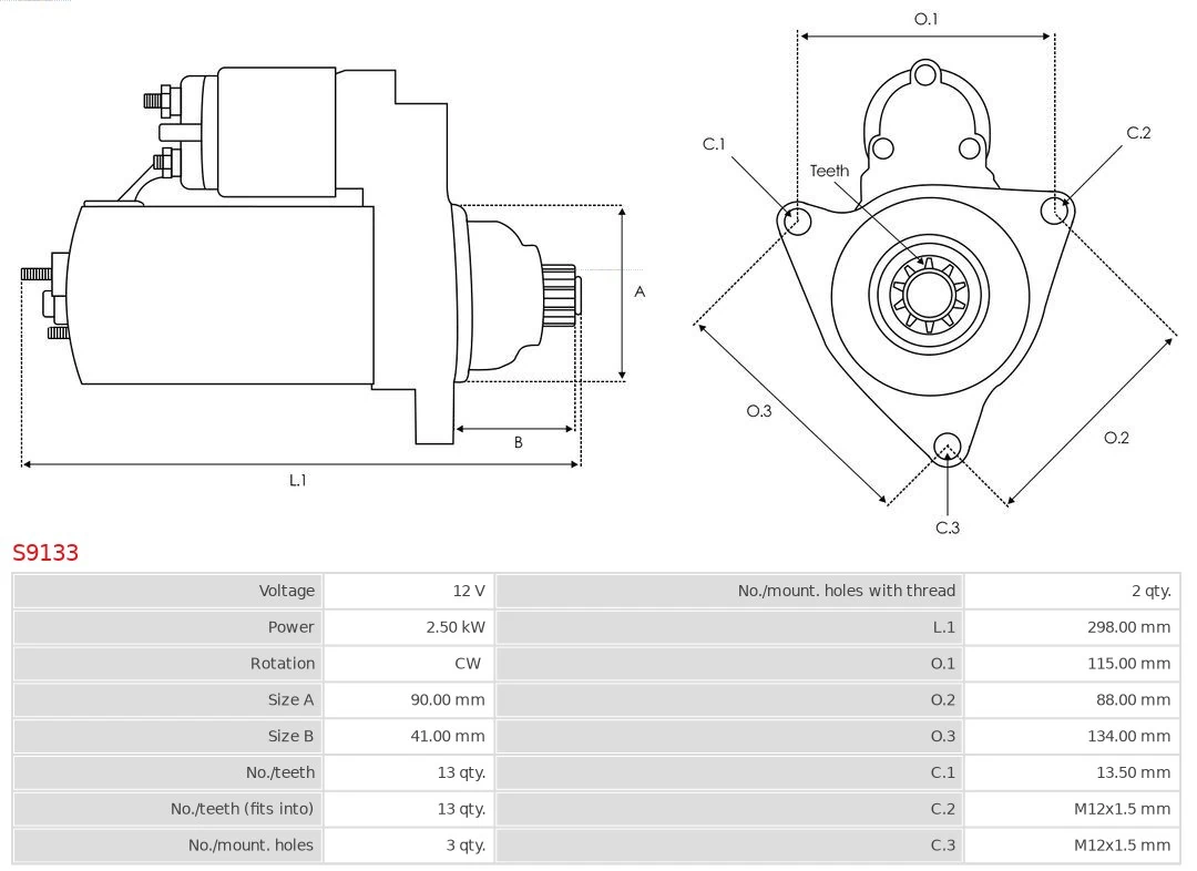 AS-PL S9133 Starter