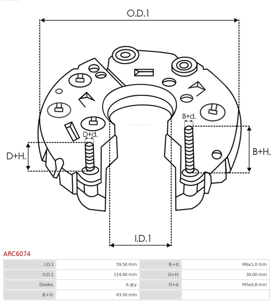 AS-PL ARC6074 Rectifier, alternator
