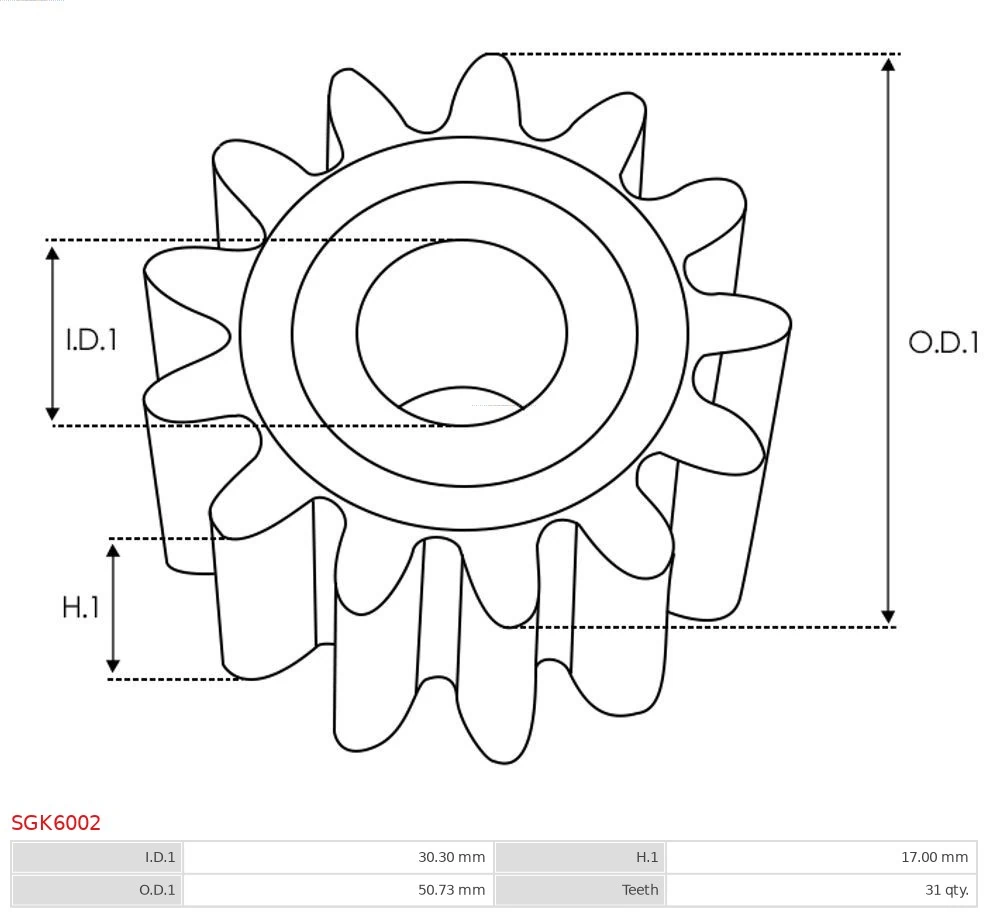 AS-PL SGK6002 Repair Kit, starter