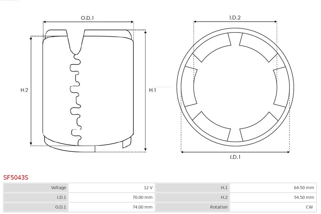 AS-PL SF5043S Field Winding, starter