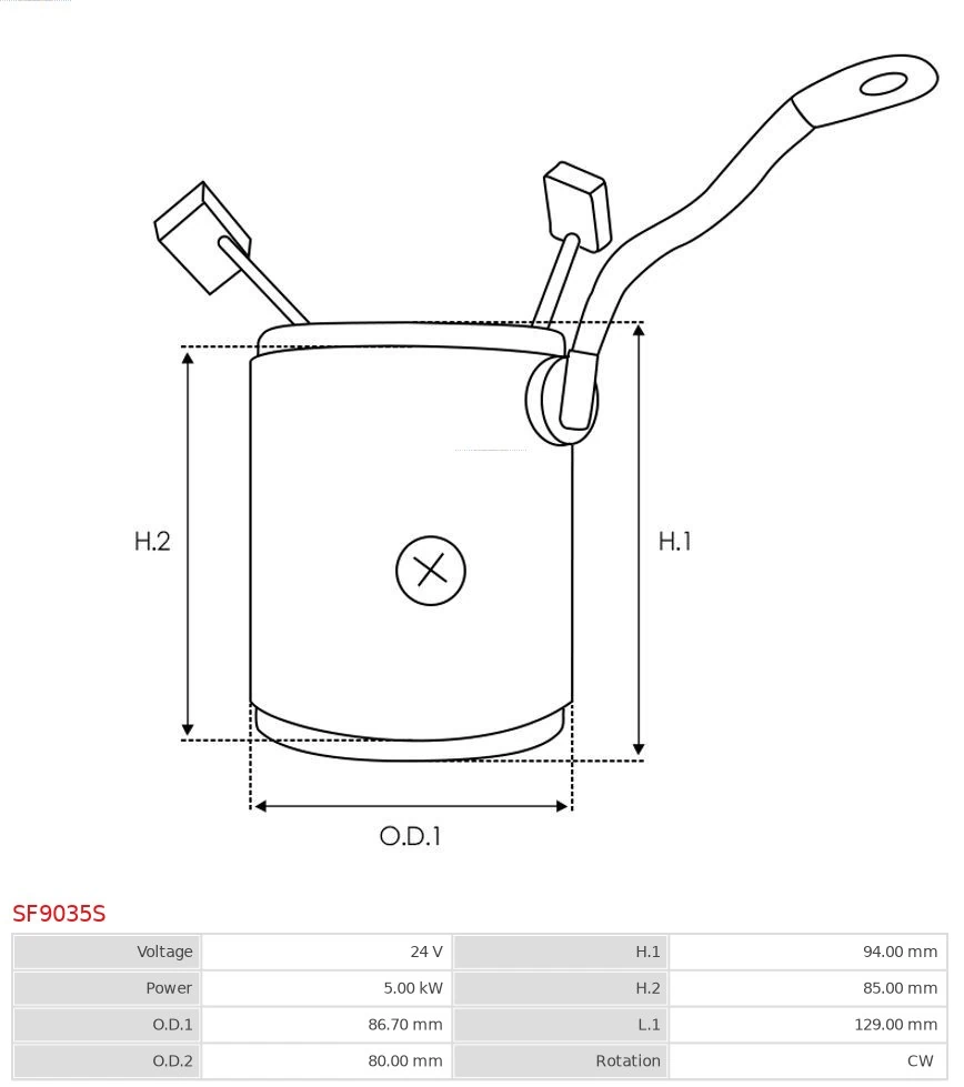 AS-PL SF9035S Field Winding, starter