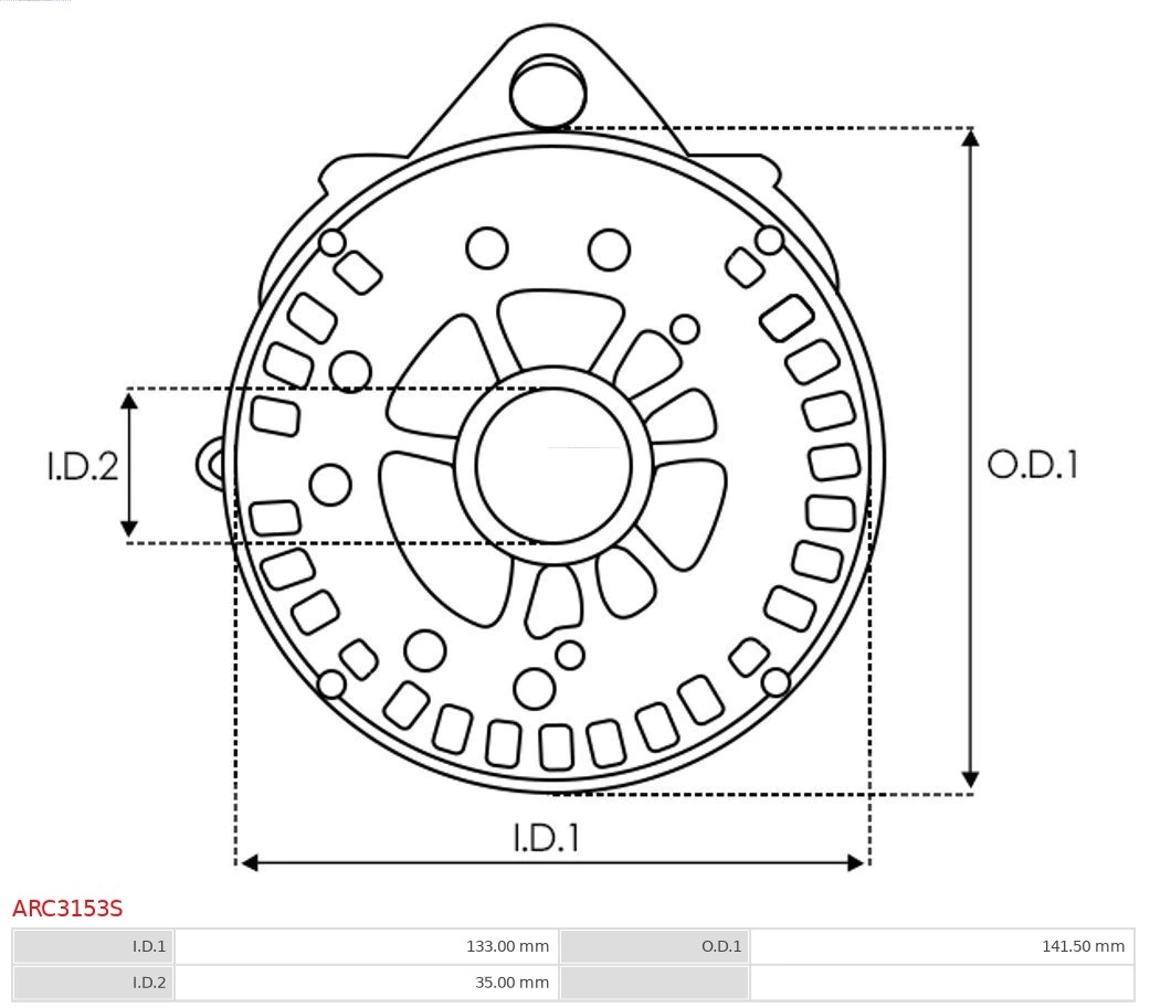 AS-PL ARC3153S Bracket, alternator drive flange