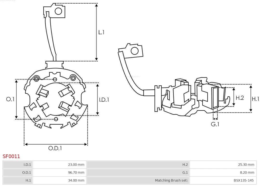AS-PL SF0011 Holder, carbon brushes